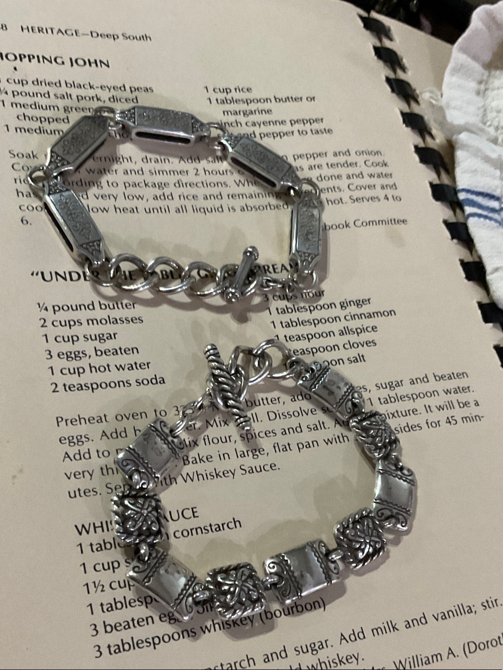 2 Brighton Silver Floral Link Charm Bracelets - Picture 2 of 4